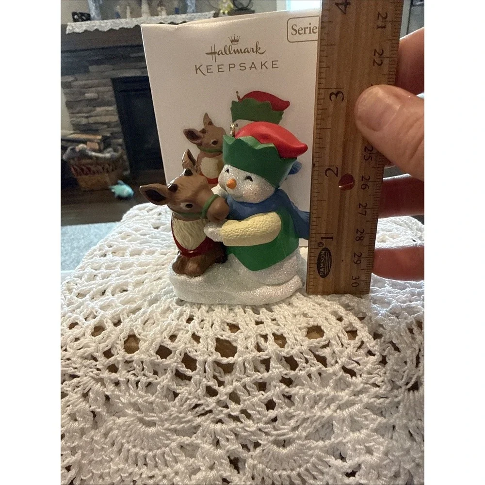 Snowman and Little Reindeer SNOW BUDDIES 2011 Hallmark Ornament #14 in Series